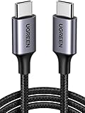 UGREEN USB C auf USB C Kabel 60W PD 3.0, PPS USB-C Ladekabel kompatibel mit iPhone 15 Pro Max Galaxy S24 S23 S22 A54 A34 A14 MacBook Air M2 iPad Pro 12.9 iPad Air 5/Mini 6, Pixel 7 Pro usw. (1M)