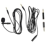 SHOWERORO 2 Sätze Mikrofon Aufnahmezubehör Kalimba-Aufkleber Handy Microphone handymikrophon microfone richtmikro pc mic mikrophone Mic-Kit-Aufnahme Sendegeschenk Rundfunksystem Metall Black