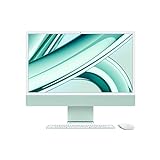 Apple 2023 iMac All-in-One Desktop-Computer mit M3 Chip: 8-Core CPU, 10-Core GPU, 24' 4.5K Retina Display, 8 GB gemeinsamer Arbeitsspeicher, 512 GB SSD Speicher, passendes Zubehör. Grün
