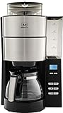 Melitta AromaFresh 1021-01 Filter-Kaffeemaschine mit integriertem Mahlwerk, ca. 10 Tassen, schwarz