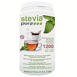 steviapura | Stevia Tabs | Stevia Süßstofftabletten | Süßungsmittel in der günstigen Nachfüllpackung - 1200 Stück + Gratis Dosierspender
