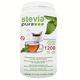 steviapura | Stevia Tabs | Stevia Süßstofftabletten | Süßungsmittel in der günstigen Nachfüllpackung - 1200 Stück + Gratis Dosierspender