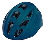 Prophete Fahrradhelm, für Damen und Herren, integriertes LED, EKO Glue On, Größe: 52-59 cm, Farbe: blau