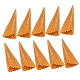 Toyvian 12st Knuspriger Künstliche Eiswaffel Gefälschte Eistüte Künstliche Eistüte Modell Einer Eistüte Essensrequisiten Eiswaffel Aus Plastik Puppenhaus-eistüte PVC Mini Material