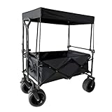 Faltbarer Bollerwagen für Kinder, 150 L, 250 kg, Faltbarer Bollerwagen mit Sonnenschutz für Ausflüge, Strand, Camping 7in