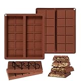 2 Stück Schokoladenform Silikon Tief, Antihaftbeschichtung Silikonform Schokolade, Tief Dubai Schokolade Form für DIY Nüsse Schokolade Backen