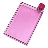 Flache Trinkflasche, A5 A6 Tragbare Papier-Trinkflasche, 350 ml/420 ml, umweltfreundlich, BPA-frei für Schule, Fitnessstudio im Freien