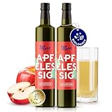 Fairment Apfelessig - bio, naturtrüb, mit der Essig-Mutter, unpasteurisiert, lebendig und ungefiltert - Apple Cider Vinegar aus deutscher Produktion (1 l (2er Pack))