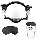 AMZII Metall BDSM Knebel Sex SM Frau - Einstellbar Ball Gag Mundknebel SM für Frauen,BDSMs Spielzeug Hart,SM Augenmaske Augenbinde,BDSMs Spielzeug Extrem Sklavin,Sex Spielzeug für die Paare (5.0)