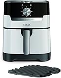 Tefal EY501A Easy Fry & Grill Heißluftfritteuse, 4,2 L Fassungsvermögen, 2-in-1 Technologie, Extra Crisp-Technologie, energiesparend, Grill-Technologie, Timer, Nube, Weiß