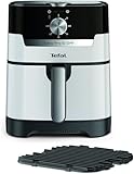 Tefal EY501A Easy Fry & Grill Heißluftfritteuse | 4,2 L Fassungsvermögen | 2-in-1 Technologie | Extra Crisp-Technologie | energiesparend | Grill-Technologie | Timer | Nube, Weiß