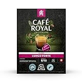 Café Royal Lungo Forte 36 Kapseln für Nespresso Kaffee Maschine - 8/10 Intensität - UTZ-zertifiziert Kaffeekapseln aus Aluminium