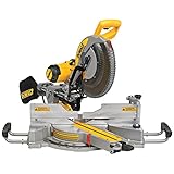 DEWALT Paneelsäge 1675W DWS780 inkl. Zubehör – Mit 305x30 mm HM-Sägeblatt ideal für den Innenausbau – Hohe Schnittkapazität & LED Schnittlinien Anzeige, DWS780-QS, Gelb - Schwarz, DEWALT DWS780-QS - Ingletadora Telescópica 1675W - Ø 305mm - Electrónica + XPS