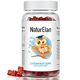 NaturElan Augenvitamine - Lutein Zeaxanthin Hochdosiert Gummibärchen - 60ST, 20 mg Lutein, 4 mg Zeaxanthin jede 2st, Augen Vitamine, Ohne Unerwünschte Zusatzstoffe, In Deutschland Produziert