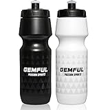 GEMFUL Sport Trinkflasche 750ml BPA-frei Fahrrad 2er Set für Fitness Fußball Joggen