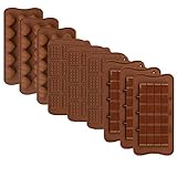 9 Stück Silikon Schokoladenform, PUDSIRN Silikon Break-Apart Schokoladenformen für Schokolade, Süßigkeiten, Gelee, Eiswürfel