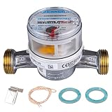 Wasserzähler ETKD-M Kaltwasser 3/4' Anschluss 1 Zoll ETKD, geeicht 2025, Q3=4 (QN 2,5) BL 130 mm