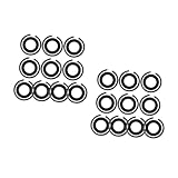 Homoyoyo 20 Sätze Schlüsselring Tuften Schlüsselhalter Schlagschrauber-bits 1/2 Schlagsicherungsring Bolzenantriebsring-clip Sprungringe 3/8 Wirkung Monteur Ventil Chip-clips Eisen