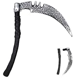 Ctxtqtdt Sense Halloween 35cm, Grim Reaper Halloween Sichel, Halloween Waffen, Kunststoff Sense Requisite Wiederverwendbar für Halloween Karneval Kostüm Party Cosplay