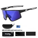 konqkin Sportbrille-Herren-Damen-Fahrradbrille-Schnelle Brille-Polarisierte-Sonnenbrille-Rennrad Brille-Sunglasses-Men-Women-UV400 Schutz-Ski Brille-Mtb Brille-für Radfahren Skifahren Fahrrad