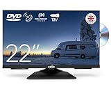 Cello C2224F Trav 22' Full HD DVD Camping Reise TV mit Rahmenlos Integrierter DVD-Player Triple Tuner (DVB-C/-S2/-T2) Pitch Perfect Sound Wohnmobil Wohnwagen LKW Boot [2024]