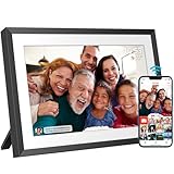 Digitaler Bilderrahmen 32 GB 10,1 Zoll WLAN Digitaler Fotorahmen 1280x800 IPS LCD Touchscreen Intelligenter Fotorahmen Automatische Drehung Sofortiges Teilen von Fotos Oder Videos über die Frameo App