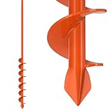 BeneLabel Gartenbohrer Erdbohrer, 81 x 4.1cm Pfostenlöcher Spiralbohrer Akkuschrauber Bohrmaschine Blumenzwiebeln Pflanzlochbohrer Handerdbohrer 10mm Sechskant Zaunpfosten Grabwerkzeug