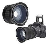 58-mm-0,35-faches Fisheye-Superweitwinkelobjektiv für DSLR-Kamera, Erweitert das Sichtfeld, Kompatibel mit 58-mm-Objektiven, Geeignet für die Meisten Spiegelreflex- und