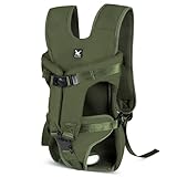 ALLSOPETS Rucksäcke für Hunde, Leicht Hundetragerucksack für Mittlere Hunde, Verstellbar Hunde Frontrucksack, Haustierrucksack Zum Wandern Im Freien Bergsteigen Reisen (Armeegrün, L)