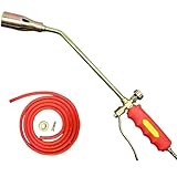 Propanbrenner-Unkrautbrenner-Set, Tragbarer Propanbrenner-Unkrautbrenner, Mit Schlauch, Hohe Leistung 1.900.000 BTU, Mit Druckknopfzünder For Draußen, Garten(30mm,1.2m)