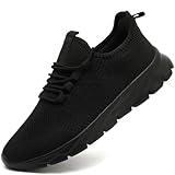 MGNLRTI Schuhe Herren Sneaker Slip on Hallenschuhe Laufschuhe Gym Sommerschuhe Sportschuhe Turnschuhe Fitnessschuhe Joggingschuhe Freizeitschuhe Schwarze Größe 45 EU