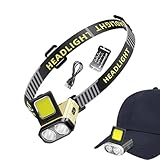 Generisch Kopf Stirnlampe,USB-Campinglampe Für Outdoor-Aktivitäten | Helle wasserdichte tragbare Lampe für Erwachsene beim Wandern, Angeln, Laufen und Outdoor-Aktivitäten