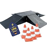 BEST SPORTING Rampen-Set mit 4 Pylonen für Skateboard/BMX-Rad/Skater & RC Cars I 4+1-teilige Skater Rampe für Flexible Aufbaumöglichkeiten I stabile Skateboard Rampe I hochwertige Scooter Rampe