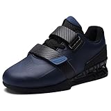 NGARY Herren Gewichtheberschuhe, Powerlifting Bodybuilding Kniebeugenschuhe Squat-Schuhe Training Schuhe Gym Fürs Fitnessstudio,Blau,46 EU