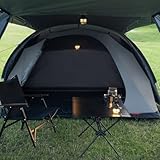 For naturehike Wasserdichtes Tunnel Camping Zelt für 4 Jahreszeiten mit Sonnenschutz und breitem Lobbyraum (Grün)