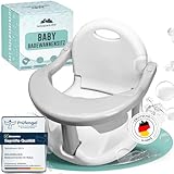 WOLKENGLÜCK® Badewannensitz Baby ab 6 Monate - ergonomischer Anti-Rutsch-Badesitz mit starken Saugnäpfen für Dusche oder Badewanne [belastbar bis 20 kg]