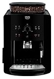 Krups EA8110 Arabica Quattro Force Kaffeevollautomat | 1450 Watt | Wassertankkapazität: 1,8 Liter | Pumpendruck: 15 Bar | 3 Temperaturen und 3 Mahleinstellungen | elegantes Design | Schwarz