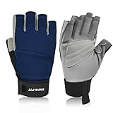 Intra-FIT Kletterhandschuhe Half-Fingerhandschuhe Kunstleder Arbeitshandschuhe Abriebschutz Kletter-Sporthandschuhe Seilhandschuhe für Abseilen, Bergsteigen, Abenteuer, Outdoor-Sport,Rettung