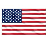 AhfuLife USA Flagge 90 x 150 cm, 1 Stück Amerika Fahne Leuchtenden Farben mit Messing-Ösen, USA Flag für 2024 Weltmeisterschaft der Frauen, Unabhängigkeitstag Deko Balkon Garten Draußen und Drinnen