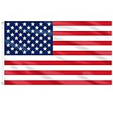 AhfuLife USA Flagge 90 x 150 cm, 1 Stück Amerika Fahne Leuchtenden Farben mit Messing-Ösen, USA Flag für 2024 Weltmeisterschaft der Frauen, Unabhängigkeitstag Deko Balkon Garten Draußen und Drinnen