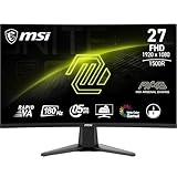 MSI MAG 27C6F 27 Zoll FHD Curved Gaming Monitor - 1500R 1920 x 1080 Rapid VA Panel, 180 Hz / 1ms (GtG), Adaptive-Sync - DP 1.2a, HDMI™ CEC