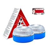 MAGIC SELECT 2x Warnleuchte V16 Autorisiert von DGT für die Signalgebung in Straßensituationen für Auto und Motorrad. Blinklicht, Batterie enthalten und Magnetfuß.
