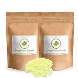 Anorganischer Schwefel (sulfur) - 1 kg (2 x 500 g) - BESTSELLER - 99,9% pharmazeutisch rein (Ph. Eur.) - fein gemahlen - Schwefelpulver - aus Naturrohstoff - säurearm - in geprüfter Qualität