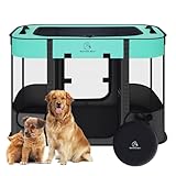 ROMANTIC BEAR Welpenauslauf Hundebox Faltbar Wasserdicht Tierlaufstall Abnehmbar Transportbox Freigehege für Katze Kaninchen Haustier mit Tragbar Handtasche,Hund Laufgitter für Camping Reisen S