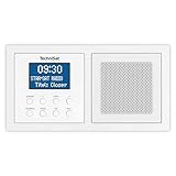 TechniSat DIGITRADIO UP 1 - DAB+ Unterputzradio zur Anbringung in jeder Doppel Unterputzdose (DAB, UKW, Bluetooth-Empfang, dimmbares LCD-Display, Wecker, Sleeptimer, 2 Watt RMS, Equalizer) weiß