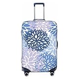Lukbfall Gepäckkofferbezüge, elastisch, waschbar, Chrysanthemen-Blumen, Gepäckschutz, Reisekoffer-Schutzhülle für Kinder und Erwachsene, Chrysantheme #01, M (Fit 22-24 Inch Luggage)