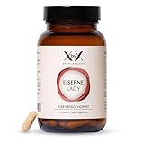 XbyX Eiserne Lady | Hochdosiertes Eisen & Vitamin C | Eisentabletten Vegan | Kapseln für Immunsystem & Stoffwechsel | Premium-Eisen | Supplements | Hagebutten-Extrakt | 58g/120 Portionen
