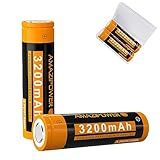 3,7 Volt Wiederaufladbarer Akku，3200mAh NiMH Batterie Hohe Kapazität Batterien für LED Stirnlampe,Fernbedienung,Ferngesteuertes Auto HY (Flachpol 2PCS)