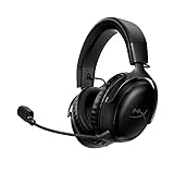 HyperX Cloud III Wireless – Gaming Headset for PC, PS5, PS4, up to 120-hour Battery, 2.4GHz Wireless, 53mm Angled Drivers, Memory Foam, Durable Frame, 10mm Microphone, Black.