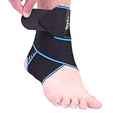 Teylam Sprunggelenkbandage, Einstellbares bandage fußgelenk, Flexible Knöchelbandage, Ultra Dünn Fußbandage, Laufen Fussball, Rechte und Linke Fußgelenk (Blau)